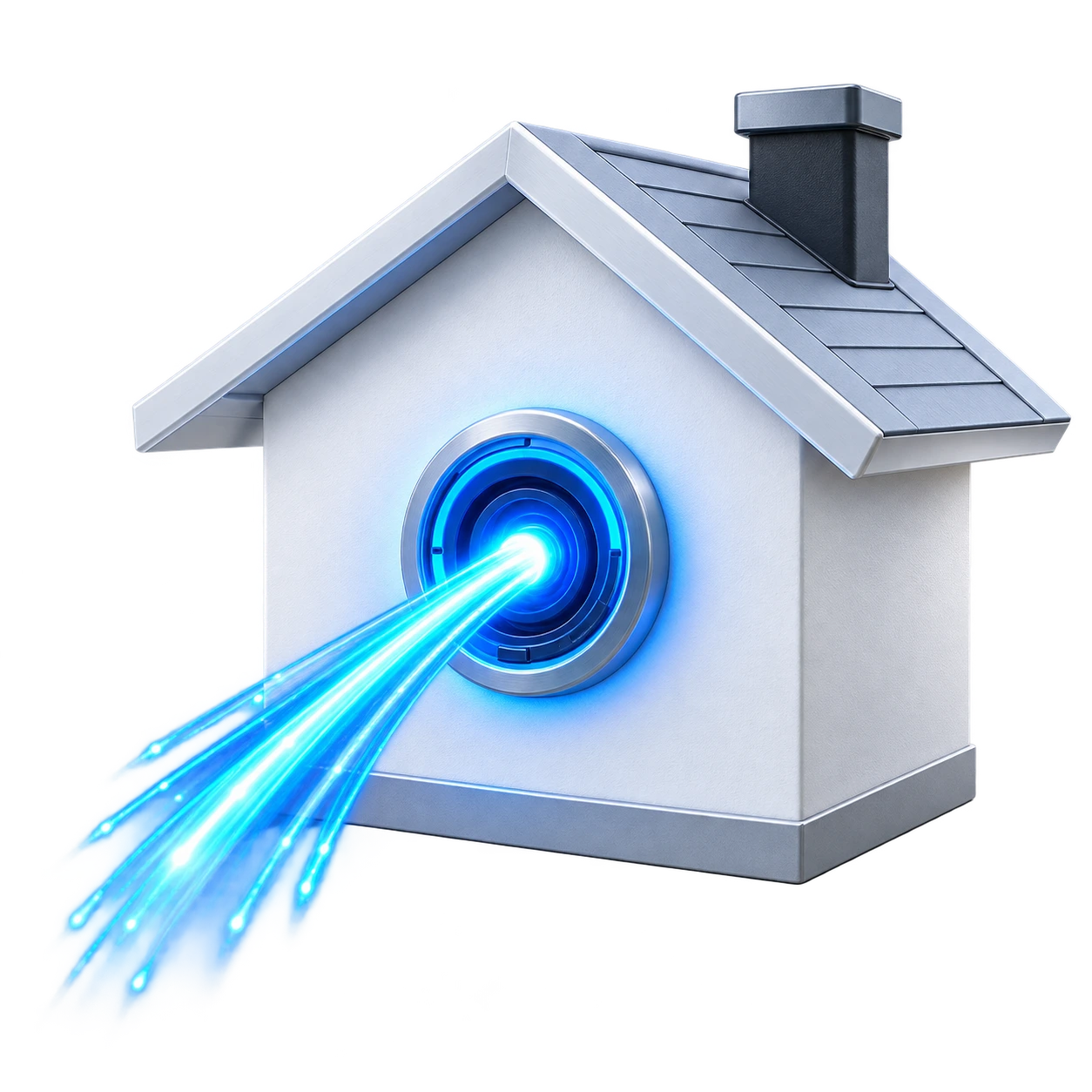 Casa conectada por fibra óptica